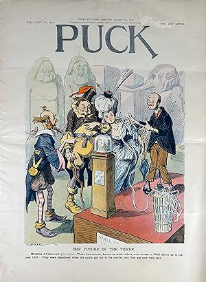 The Future of the Ticker in Puck Magazine, January 7th, 1914