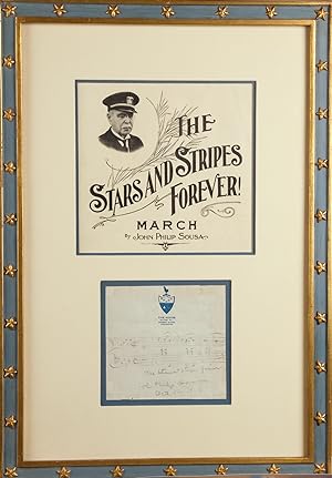 Autograph musical quotation from the composer's famous march, The Stars and Stripes Forever