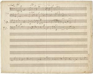 Autograph musical manuscript unsigned, consisting of musical incipits of the composer's 12 London...