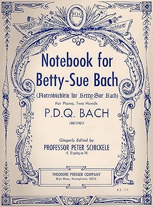 Seller image for Notebook for Betty-Sue Bach (Notenbuchlein fur Betty-Sue Bach) for piano, two hands for sale by Bob's Books