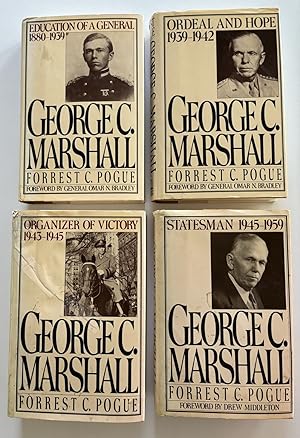 (SIGNED) George C. Marshall 4 Volume Set (Education of a General, 1880-1939 / Ordeal and Hope, 19...