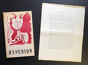 Immagine del venditore per Hyperion 10 (Volume 3, Number 3, Fall 1973) - Ezra Pound Memorial Issue venduto da Philip Smith, Bookseller