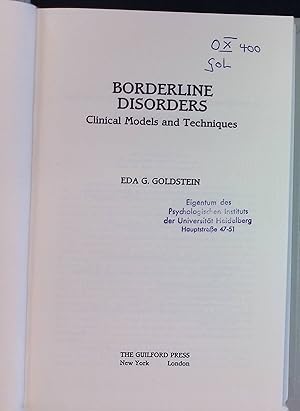 Bild des Verkufers fr Borderline Disorders: Clinical Models and Techniques zum Verkauf von books4less (Versandantiquariat Petra Gros GmbH & Co. KG)