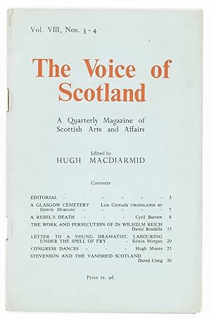The Voice of Scotland Vol. VIII, Nos. 3-4. A Quarterly Magazine of Scottish Arts and Affairs