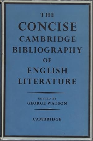 The Concise Cambridge Bibliography and English Literature 600-1950