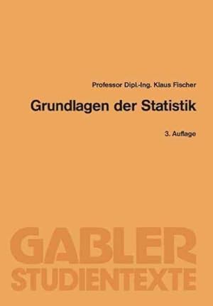 Immagine del venditore per Grundlagen Der Statistik -Language: German venduto da GreatBookPrices