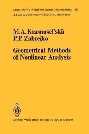Bild des Verkufers fr Geometrical Methods of Nonlinear Analysis zum Verkauf von GreatBookPrices