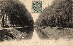 Ansichtskarte / Postkarte Troyes Aube, Canal de la Haute-Seine, Promenade