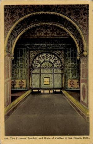 Imagen del vendedor de Ansichtskarte / Postkarte Delhi Indien, Das Boudoir der Prinzessin und die Waage der Gerechtigkeit im Palast a la venta por akpool GmbH