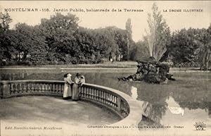 Ansichtskarte / Postkarte Montélimar Drôme, Jardin Public, Terrasse