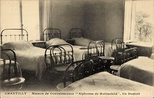 Ansichtskarte / Postkarte Chantilly Oise, Maison de Convalescence Alphonse de Rothschild, Schlafraum