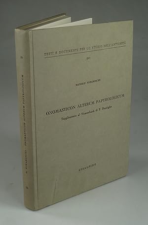 Bild des Verkufers fr Onomasticon alterum papyrologicum. zum Verkauf von Antiquariat Dorner