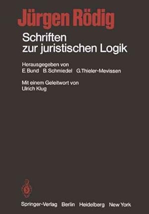 Seller image for Schriften Zur Juristischen Logik -Language: German for sale by GreatBookPrices