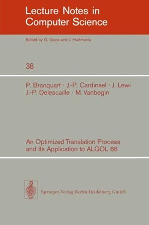 Seller image for Optimized Translation Process and Its Application to Algol 68 for sale by GreatBookPrices