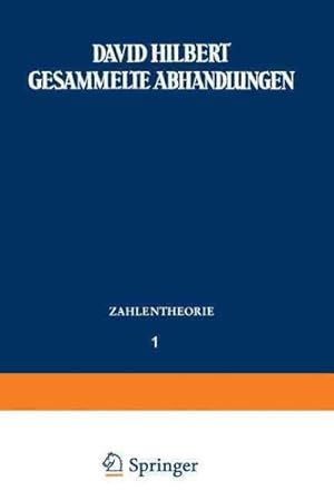 Immagine del venditore per Gesammelte Abhandlungen : Erster Band Zahlentheorie -Language: german venduto da GreatBookPrices