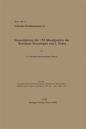 Seller image for Neureduktion Der 150 Mondpunkte Der Breslauer Messungen Von J. Franz -Language: german for sale by GreatBookPrices