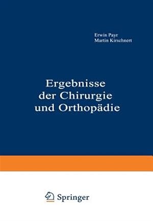 Imagen del vendedor de Ergebnisse Der Chirurgie Und Orthopdie : Zweiunddreissigster Band -Language: german a la venta por GreatBookPrices