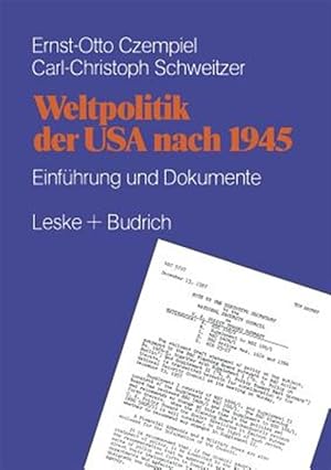 Image du vendeur pour Weltpolitik Der USA Nach 1945 : Einfhrung Und Dokumente -Language: german mis en vente par GreatBookPrices