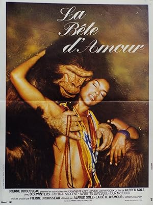 "LA BÊTE D'AMOUR (TANYA'S ISLAND)" Réalisé par Alfred SOLE en 1980 avec D.D. WINTERS / Affiche fr...