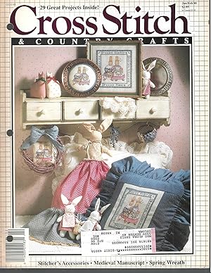 Image du vendeur pour Cross Stitch and Country Crafts, January/ February 90 mis en vente par Vada's Book Store