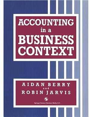 Imagen del vendedor de Accounting in a Business Context a la venta por GreatBookPrices