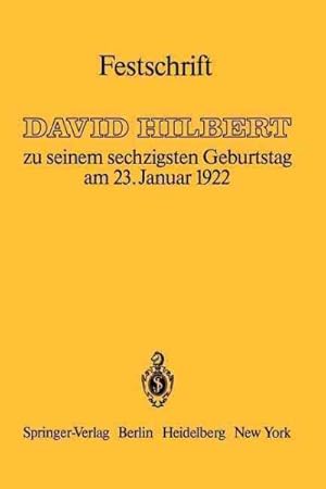 Seller image for Festschrift : Zu Seinem Sechzigsten Geburtstag Am 23.januar 1922 -Language: German for sale by GreatBookPrices