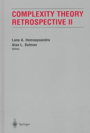 Seller image for Complexity Theory Retrospective II for sale by GreatBookPrices