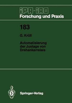 Seller image for Automatisierung Der Justage Von Drehankerrelais -Language: German for sale by GreatBookPrices