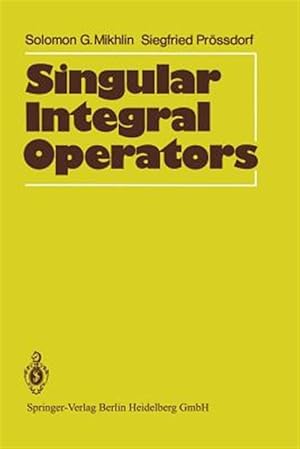 Seller image for Singular Integral Operators for sale by GreatBookPrices