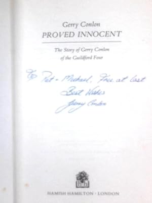 Immagine del venditore per Proved Innocent: The Story of Gerry Conlon of the Guildford Four venduto da World of Rare Books