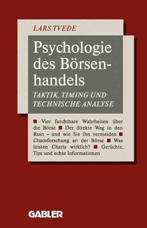 Seller image for Psychologie Des Borsenhandels : Taktik, Timing Und Technische Analyse -Language: German for sale by GreatBookPrices