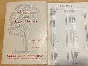 Goodspeed's Catalogue 586 Genealogy and Local History