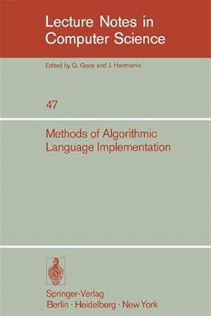 Bild des Verk�ufers f�r Methods of Algorithmic Language Implementation zum Verkauf von GreatBookPrices