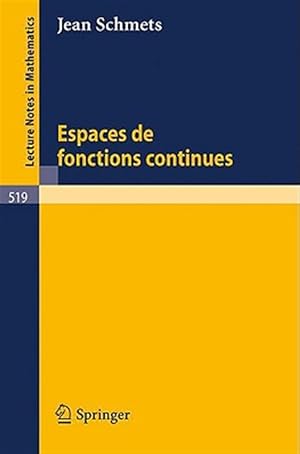 Bild des Verk�ufers f�r Espaces De Fonctions Continues -Language: French zum Verkauf von GreatBookPrices