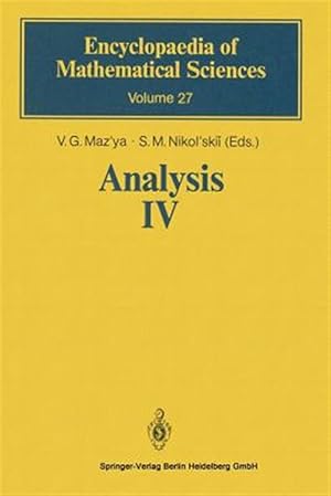 Seller image for Analysis IV : Linear and Boundary Integral Equations for sale by GreatBookPrices