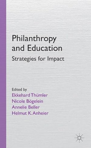Seller image for Philanthropy and Education : Strategies for Impact for sale by GreatBookPrices