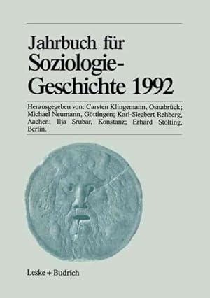 Seller image for Jahrbuch Fr Soziologiegeschichte 1992 -Language: german for sale by GreatBookPrices