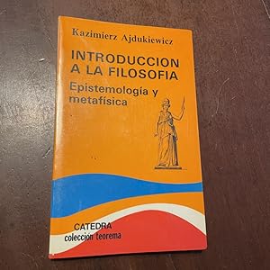 Seller image for Introduccin a la filosofa. Epistemologa y metafsica for sale by Kavka Libros