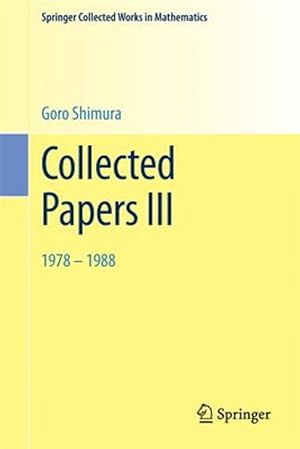 Immagine del venditore per Collected Papers III : 1978-1988 venduto da GreatBookPrices
