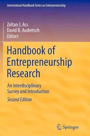 Bild des Verkufers fr Handbook of Entrepreneurship Research : An Interdisciplinary Survey and Introduction zum Verkauf von GreatBookPrices
