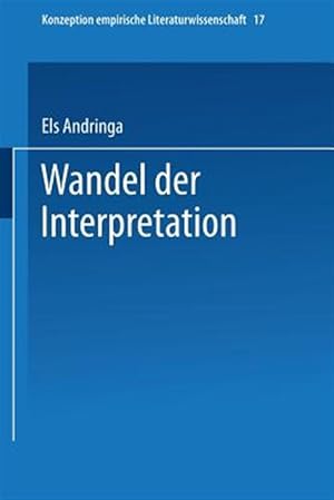 Seller image for Wandel Der Interpretation : Kafkas, Vor Dem Gesetz? Im Spiegel Der Literaturwissenschaft -Language: german for sale by GreatBookPrices