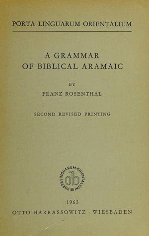 A grammar of Biblical Aramaic