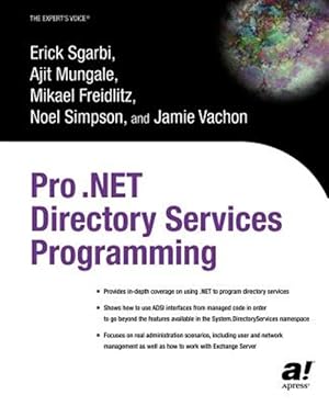 Immagine del venditore per Pro .Net Directory Services Programming venduto da GreatBookPrices
