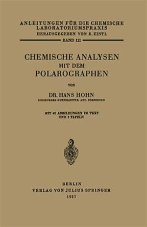 Immagine del venditore per Chemische Analysen Mit Dem Polarographen -Language: german venduto da GreatBookPrices