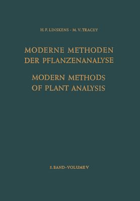 Bild des Verkufers fr Modern Methods of Plant Analysis / Moderne Methoden Der Pflanzenanalyse zum Verkauf von GreatBookPrices