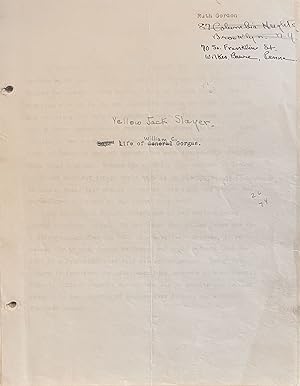 Unpublished Manuscript on the Life of General William C. Gorgas