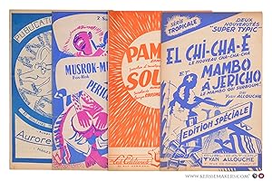 Seller image for 4 partititions musicales (accord�on & orchestre). Pt. format: 1) El chi-cha-�. Le nouveau cha-cha-cha & Mambo � J�richo. Le mambo qui surboum!. Deux nouveaut�s "super typic" de Yvan Allouche. - 2) Pamela. Samba. Paroles et musique de �tienne Delhys. Soleil. Rumba-Bol�ro. Paroles de Georges Coulonges, musiqu de W. Stein. - 3) Musrok-musrol. Fox-rok. Paroles de Paule Delyl. & Perico del Cuba. Cha cha cha. 2 succ�s de Sibec. - 4) Aurore printani�re. Rmba de Andr� Zemp. Paroles de Andr� Fissier for sale by Emile Kerssemakers ILAB