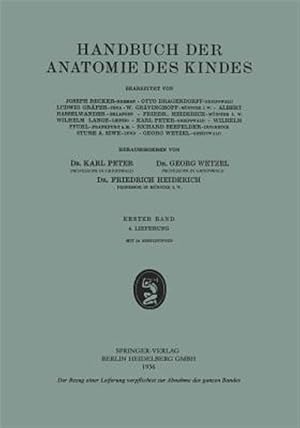 Imagen del vendedor de Handbuch Der Anatomie Des Kindes : Erster Band -Language: german a la venta por GreatBookPrices