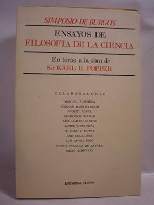 Imagen del vendedor de Simposio de Burgos - Ensayos de filosof�a de la ciencia en torno a la obra de Sir Karl R. Popper a la venta por Librer�a Antonio Azor�n