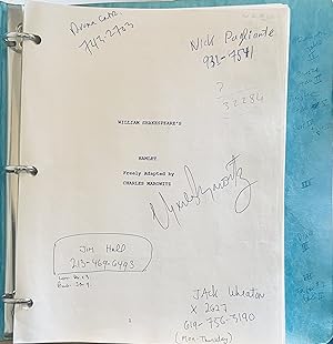 Manuscript and Rehearsal Binder for "William Shakespeare's Hamlet, Freely Adapted by Charles Maro...